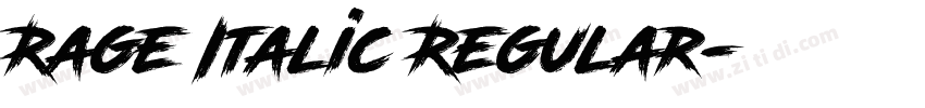 Rage Italic Regular字体转换